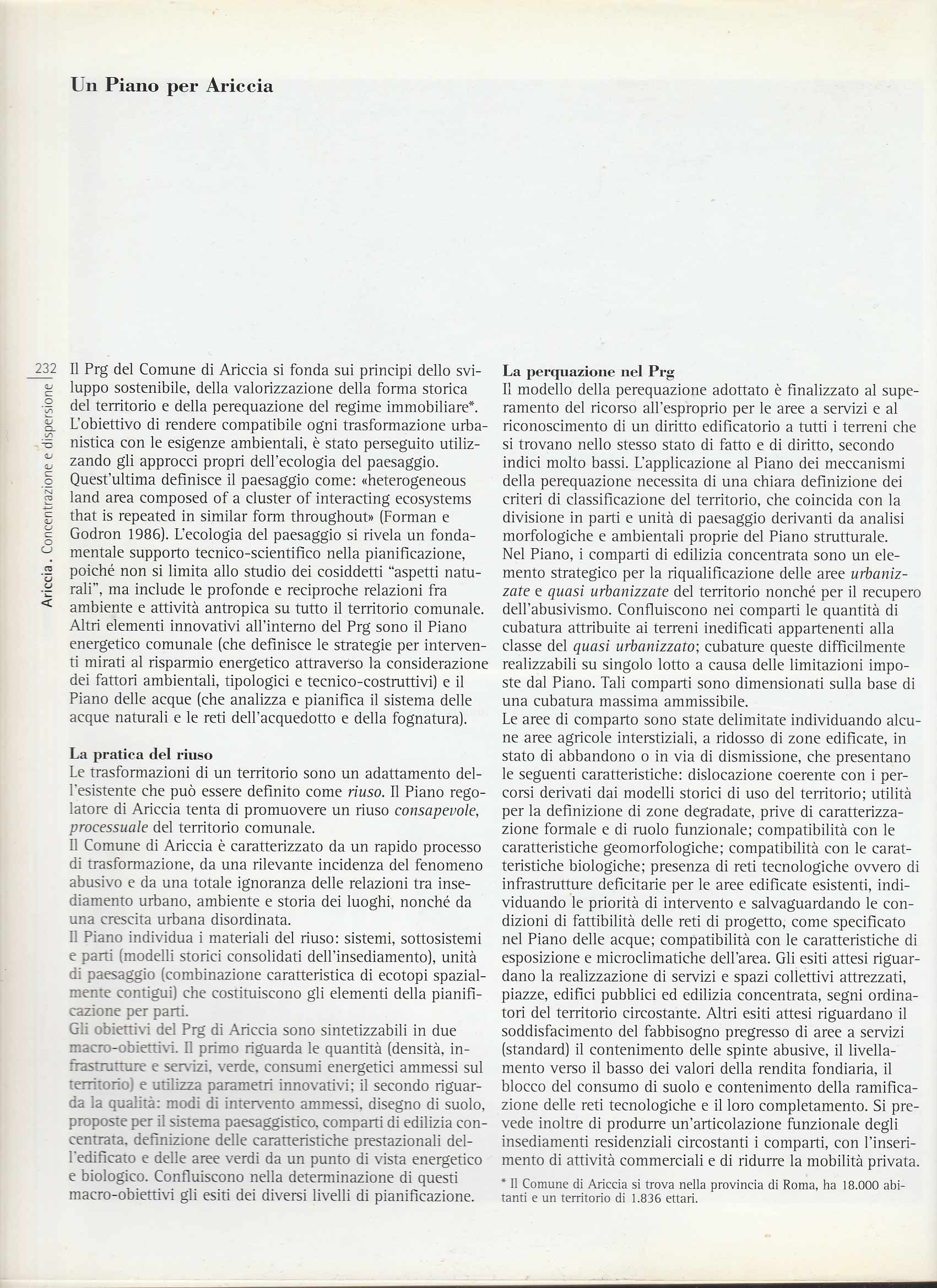 Progetto PRG del Comune di Ariccia (RM) realizzato da maurizio crocco, a Roma
