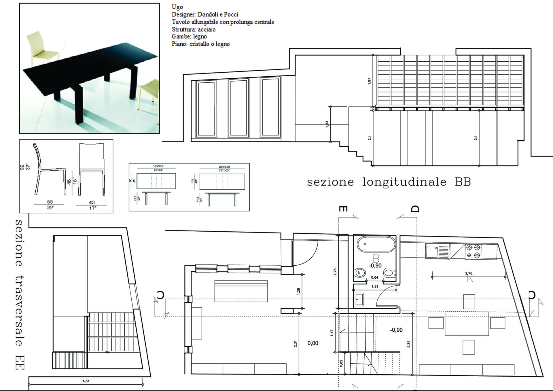 Progetto di uno studio  realizzato da maurizio crocco,  a Roma