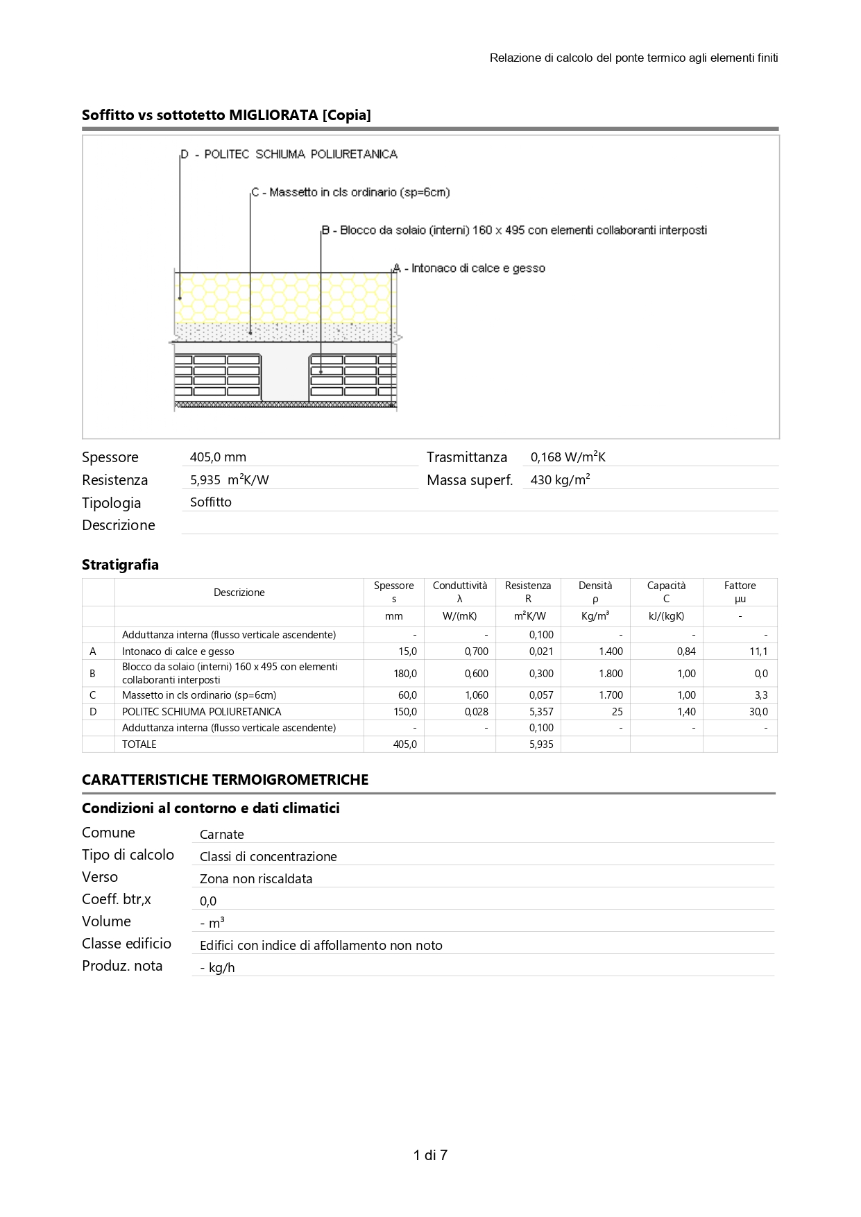 Redazione di relazione tecnica sul contenimento energetico ex Legge 10-91 realizzato da Geom. Giovanni Mazzitelli,  a Giussano