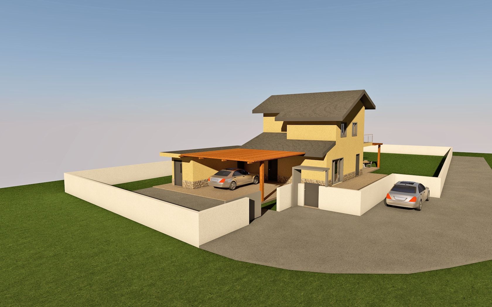 Villa bifamiliare realizzato da Architetto Davide Ronchi, Assistenza tecnica a Carate Brianza