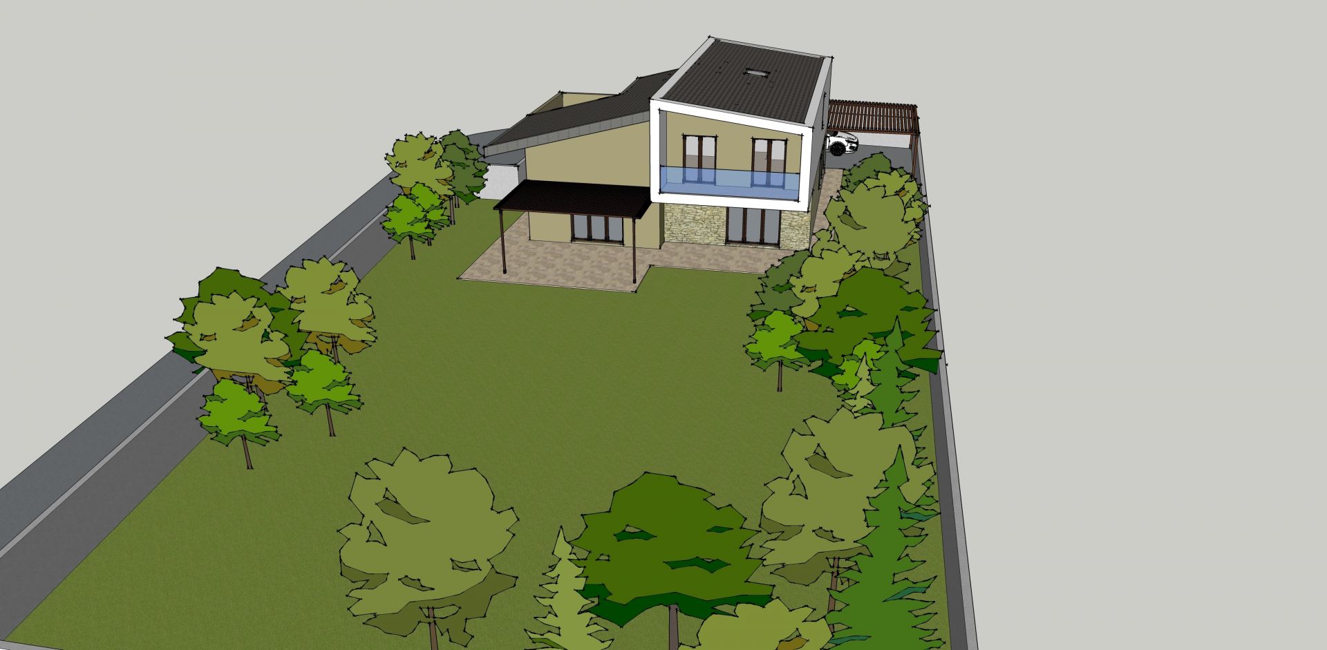Villa bifamiliare realizzato da Architetto Davide Ronchi, Assistenza tecnica a Carate Brianza