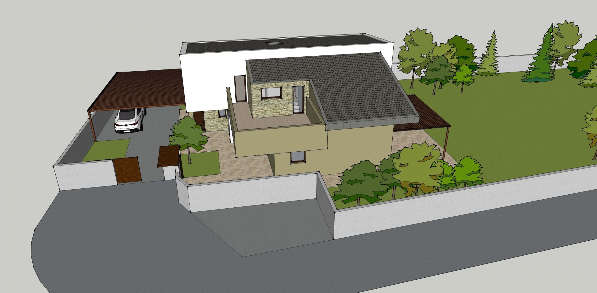 Villa bifamiliare realizzato da Architetto Davide Ronchi, Assistenza tecnica a Carate Brianza