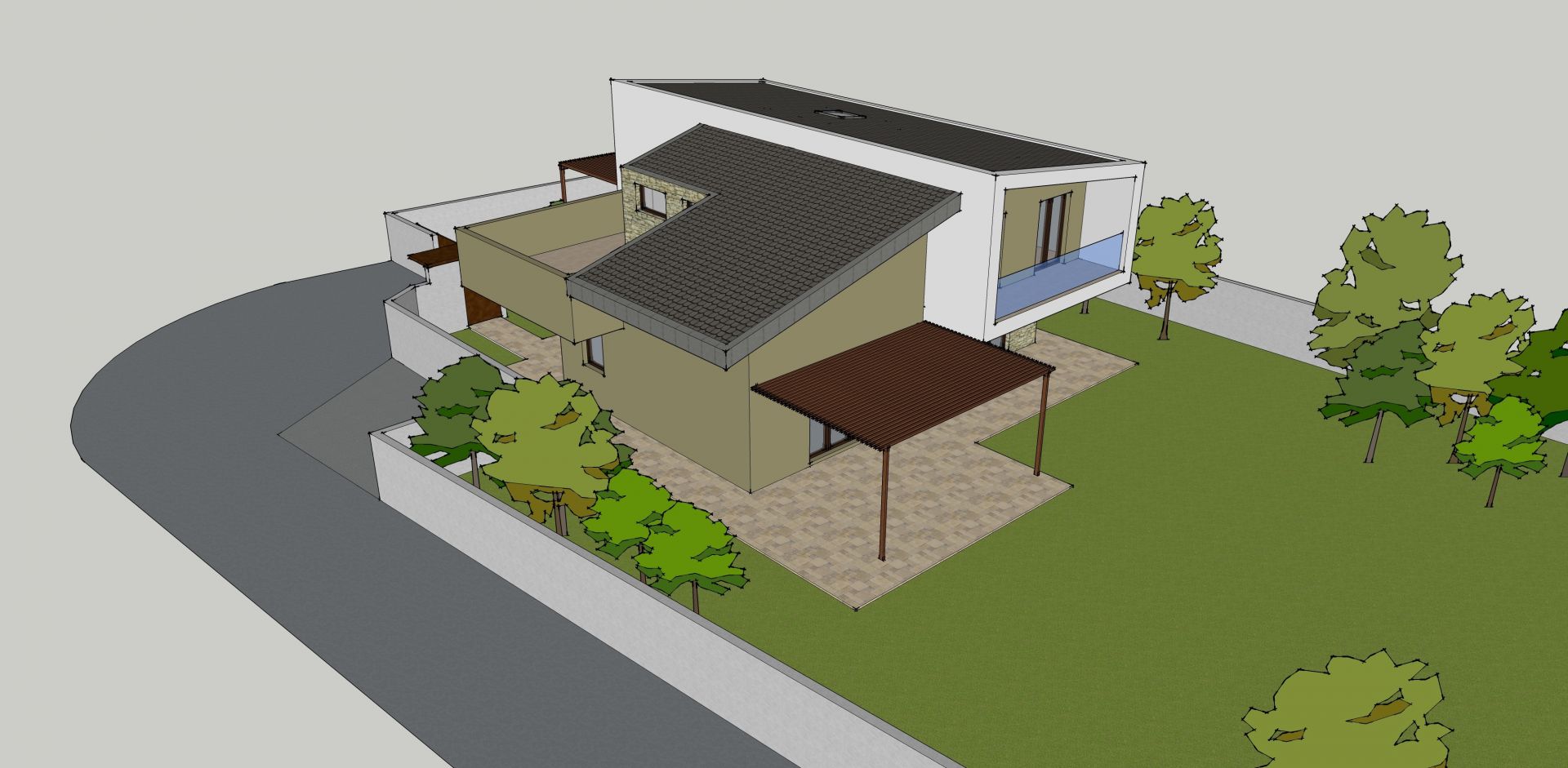 Villa bifamiliare realizzato da Architetto Davide Ronchi, Assistenza tecnica a Carate Brianza