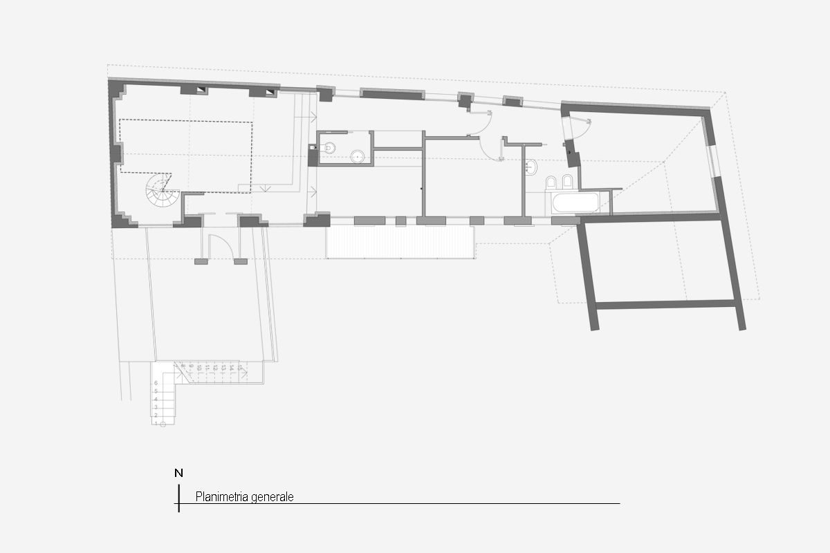 Progetto di recupero cascinale per realizzazione di residenza realizzato da Fulvio Miatello, a Vedano Olona