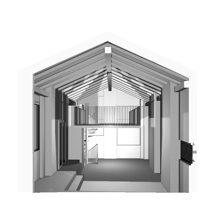 Progetto di recupero cascinale per realizzazione di residenza realizzato da Fulvio Miatello, a Vedano Olona